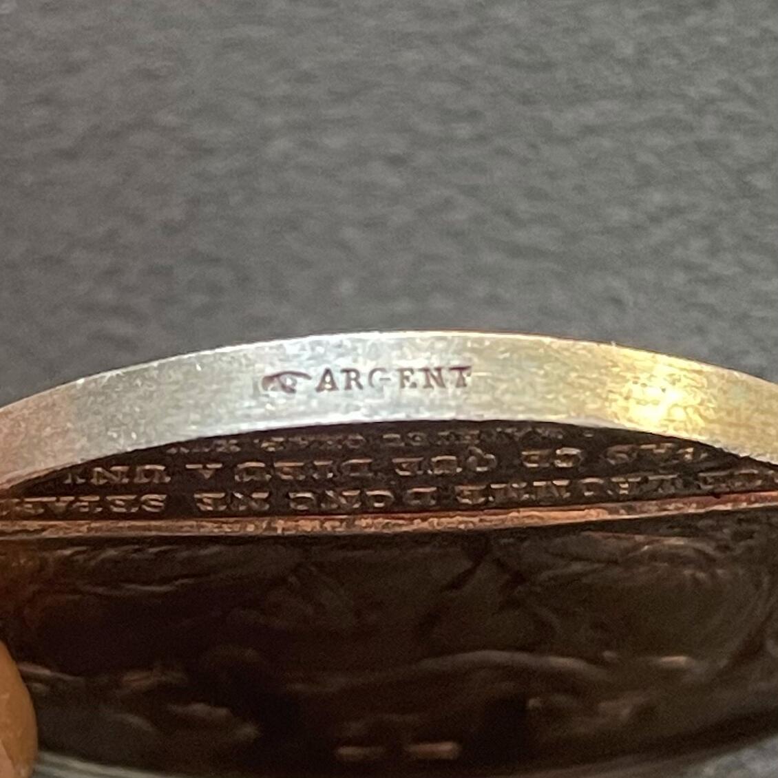 「木头集藏」章牌专场-第65场 法国婚礼纪念银章，直径：31.9mm，14.4g，边铭：手指 ARGENT （1845-1860）。