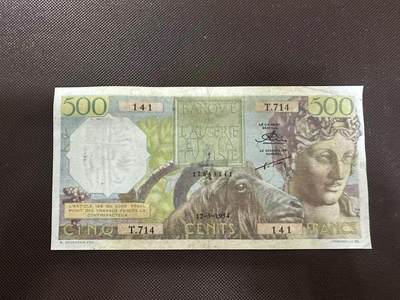 喜羊羊钱币收藏2025第11期(流通品相场) - 阿尔及利亚	P-106b 1954年500法郎		品相如图				T.714 141			