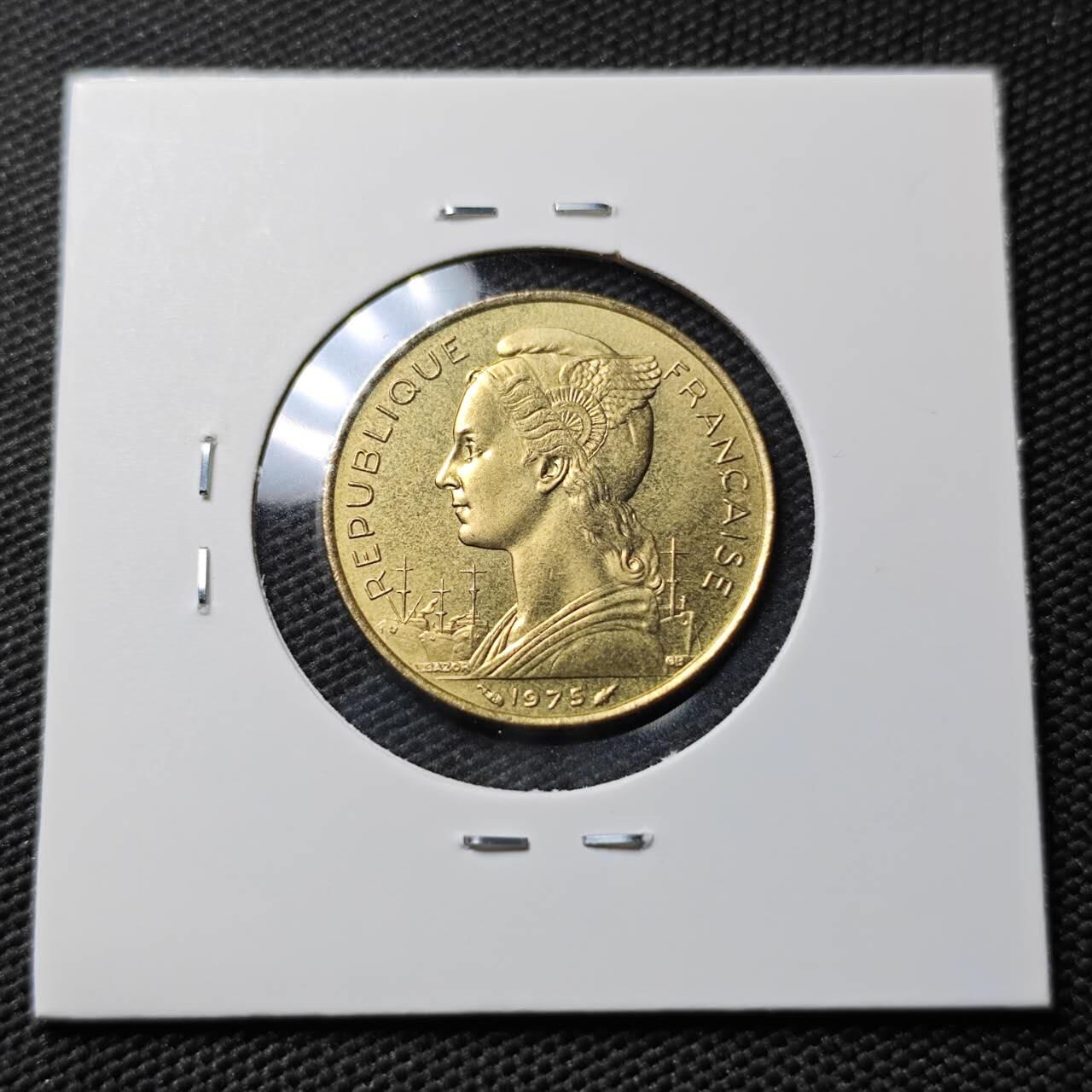 KK钱币收藏小铺 《套币 好品/批量散币专场》  2月预留时间 周末发货   1975法属伊萨20法郎 好品