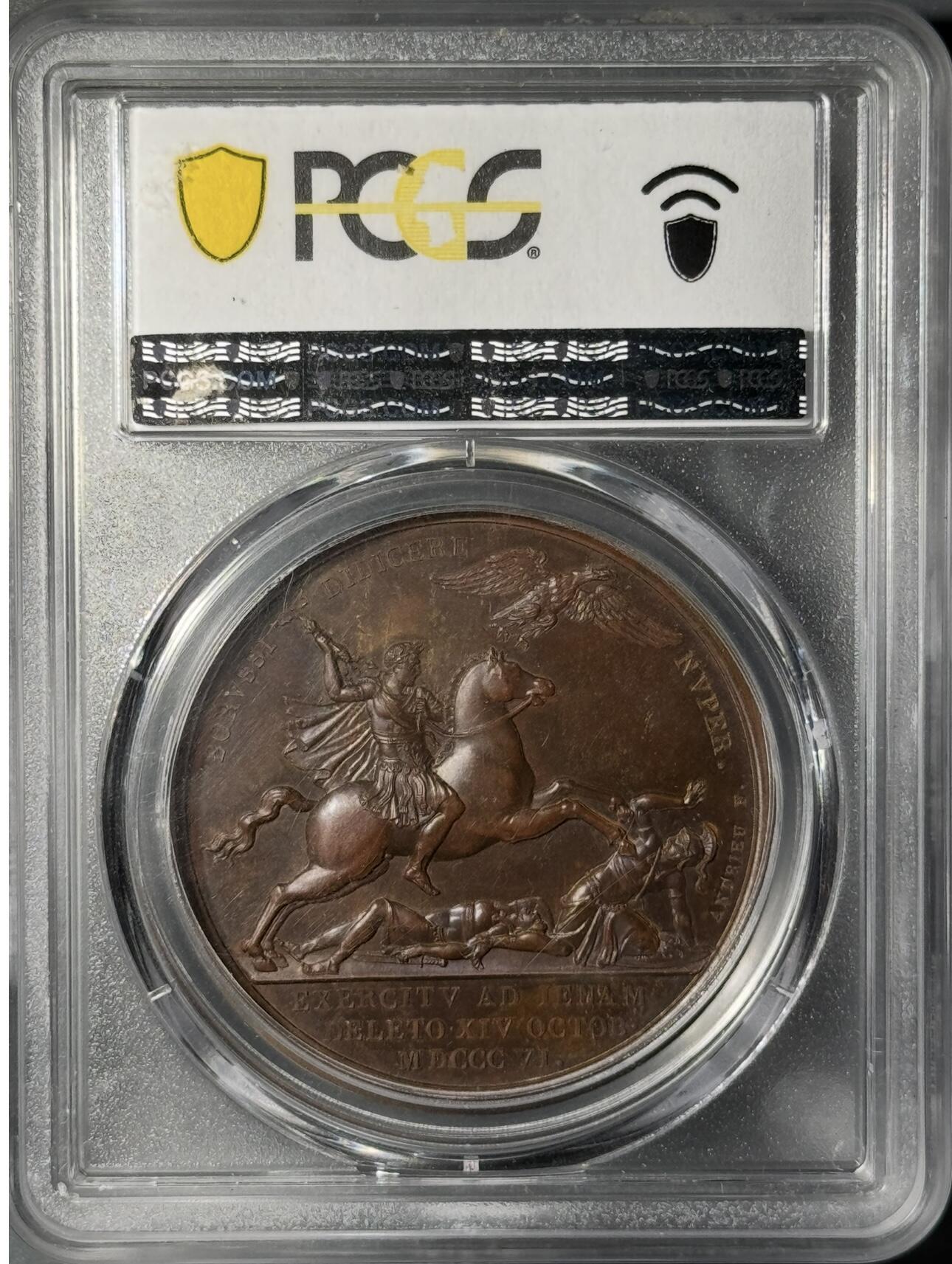 法国1806年拿破仑一世耶拿之战原铸铜章  PCGS-SP64亚军分