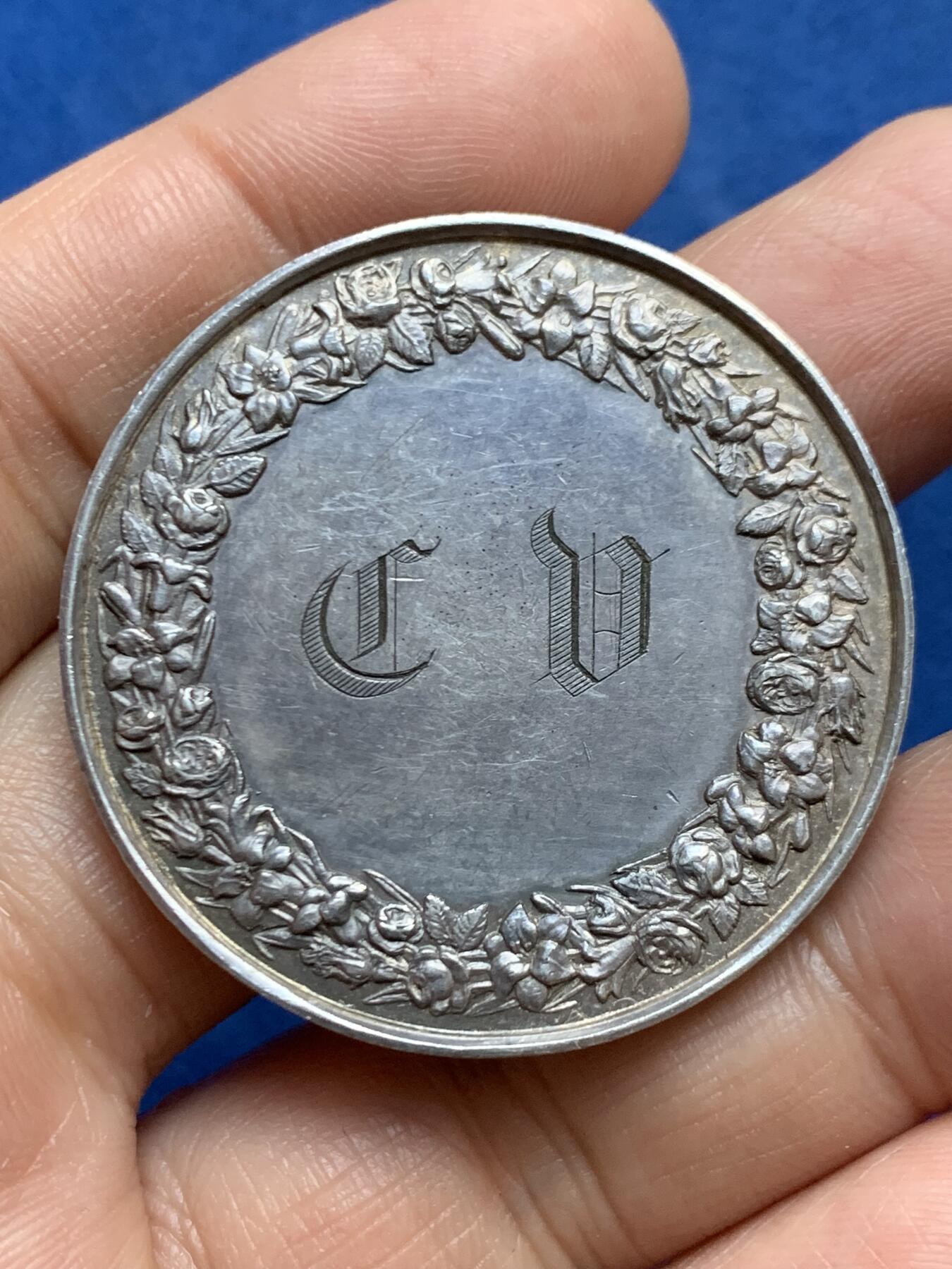 《竞宝斋》第453场 周日，周一 2场连拍 （全场包邮，欢迎送拍） 法国婚姻与爱情纪念银章 1835 神灯银标 32克 41.2mm 大规格 