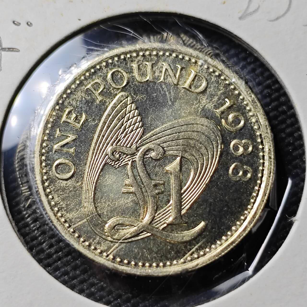 KK钱币收藏小铺 《套币 好品/批量散币专场》  2月预留时间 周末发货   1988泽西1镑 好品