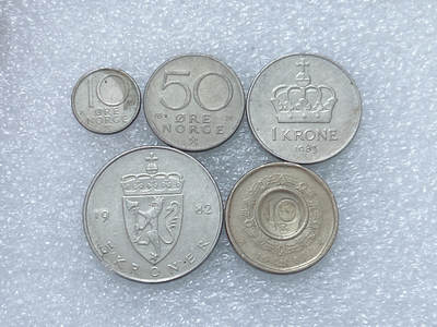 第一海外回流一元起拍收藏 散集专场  第284期 - 挪威硬币 5枚套