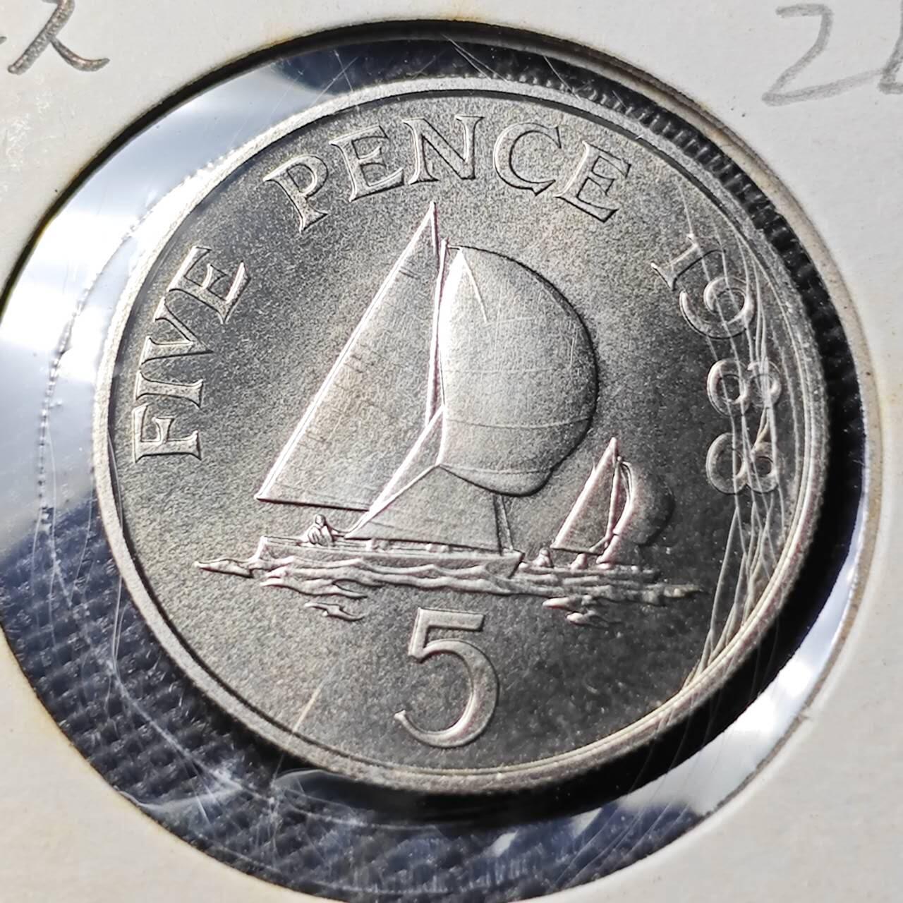 KK钱币收藏小铺 《套币 好品/批量散币专场》  2月预留时间 周末发货  1988泽西5便士 好品