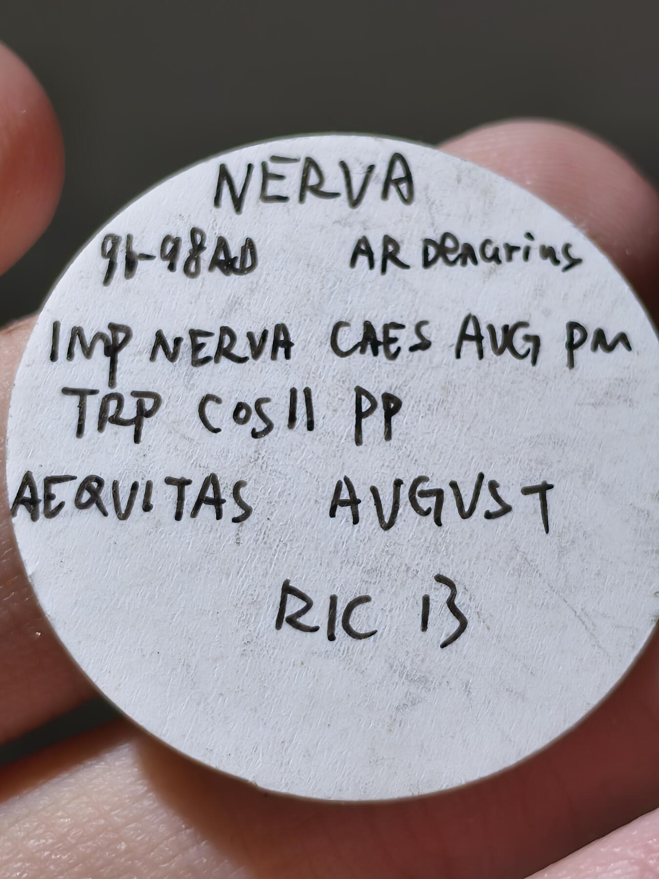 极美珍品！ 罗马帝国 公元96-98年 五贤帝涅尔瓦 第纳尔银币，非常罕见的银币，五贤帝最大的拦路虎，老牌名誉品