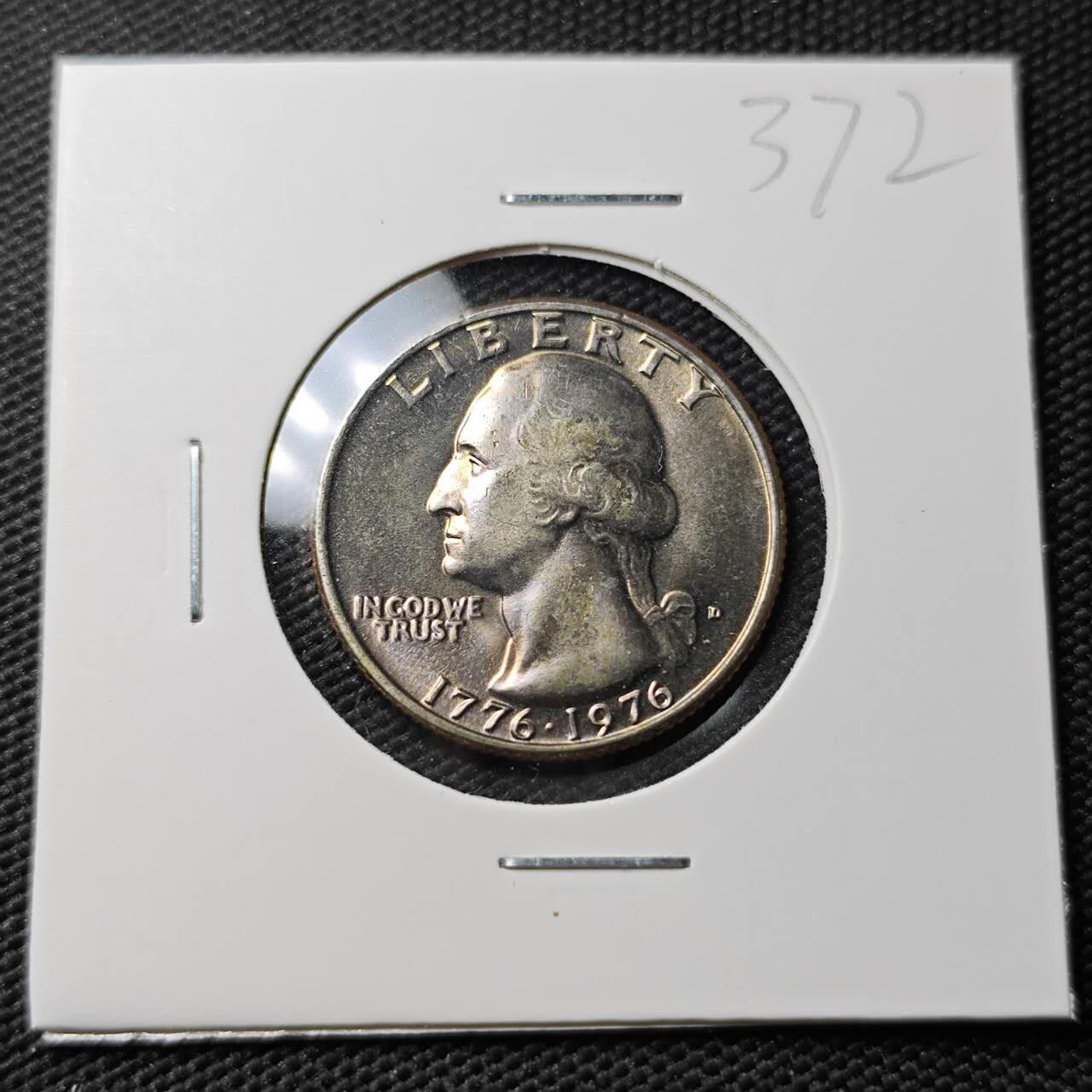 KK钱币收藏小铺 《套币 好品/批量散币专场》  2月预留时间 周末发货  1976美国25分建国200周年纪念币