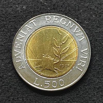 【全场包邮】纯粹捡漏拍490场（免费代拍第27场） - 圣马力诺1993年500里拉新生双色币