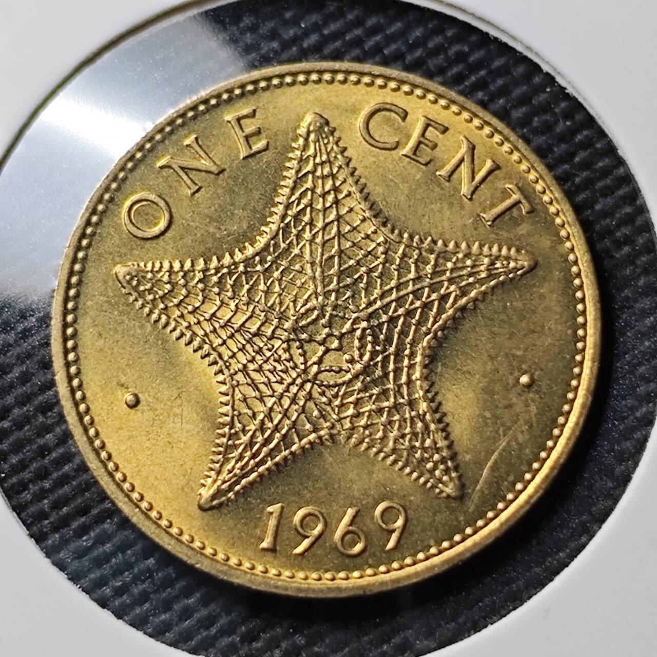 KK钱币收藏小铺 《套币 好品/批量散币专场》  2月预留时间 周末发货  1969巴哈马1分铜币 好品