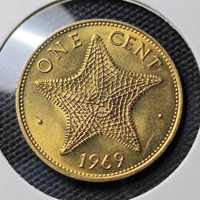 KK钱币收藏小铺 《套币 好品/批量散币专场》  2月预留时间 周末发货 -  1969巴哈马1分铜币 好品