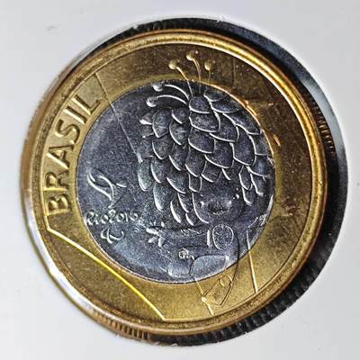 KK钱币收藏小铺 第376期  2月预留时间 周末发货 -  巴西1瑞尔双色币纪念币