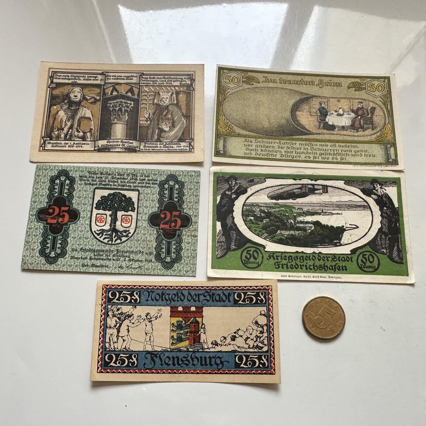 🌹外币初藏🌹🐯2026年第1场  每周二四六晚8️⃣点 接代拍 德国一战时期紧急币—8