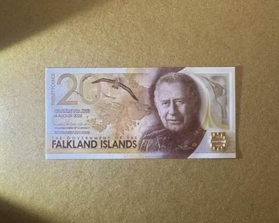 【Blue Auction】世界纸币精拍第770期——18级TOP拍卖/信誉/品质/专业/高效💫 - 【补号千位小号】福克兰群岛 2025年20镑 全新UNC