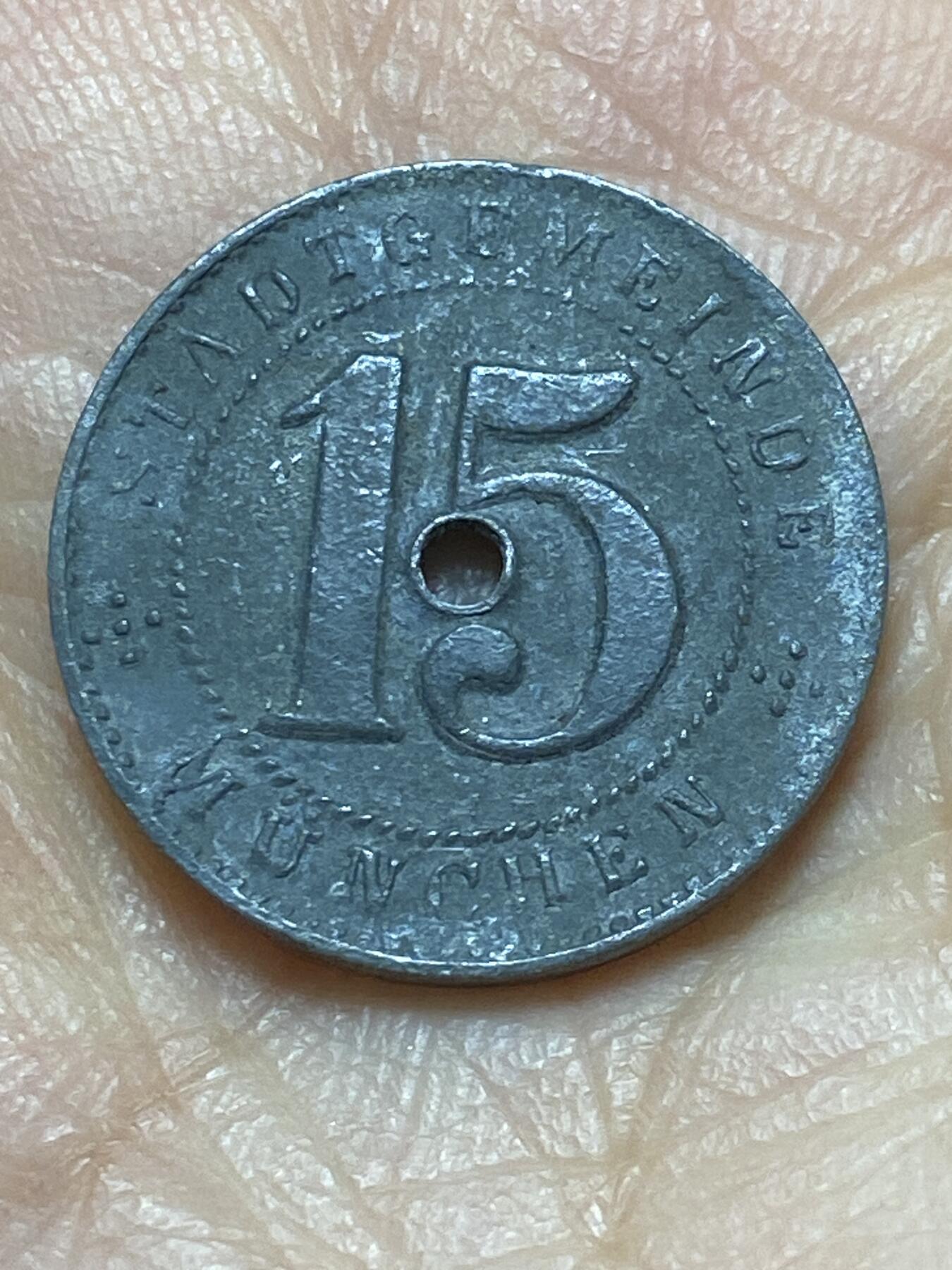 2026年第二场(总第一百七十一场）外国好品散币场(免佣金) 稀少品种–德国–慕尼黑市1918年15芬妮紧急状态代币