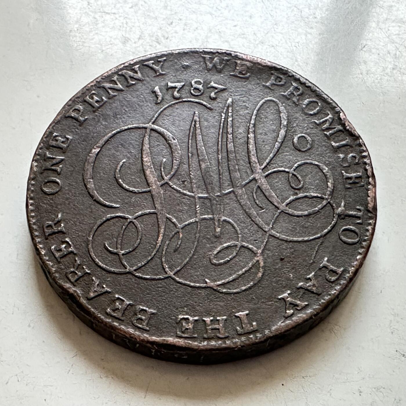 🌹外币初藏🌹🐯2026年第1场  每周二四六晚8️⃣点 接代拍 英国1787年一便士代用币