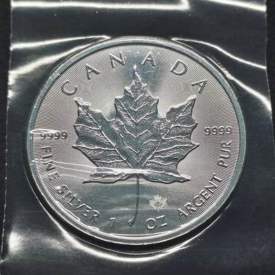 【全场包邮】纯粹捡漏拍491场（免费代拍第28场） - 加拿大2017年5元枫叶1盎司（38毫米31.1克）9999纯银币