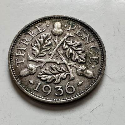 🌹外币初藏🌹🐯2026年第1场  每周二四六晚8️⃣点 接代拍 - 英国1936年三便士银币