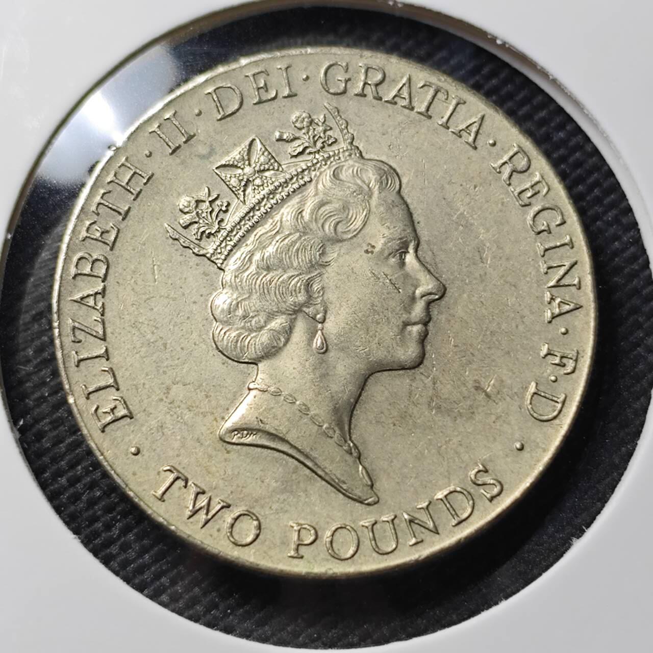 KK钱币收藏小铺 《套币 好品/批量散币专场》  2月预留时间 周末发货  1996英国2镑纪念币 世界杯纪念