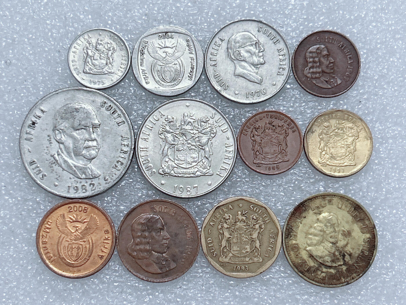 第一海外回流一元起拍收藏 散集专场  第285期 南非不同面值硬币 12枚