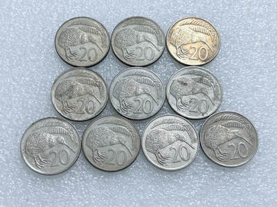 第一海外回流一元起拍收藏 散集专场  第285期 - 新西兰20分硬币 10枚
