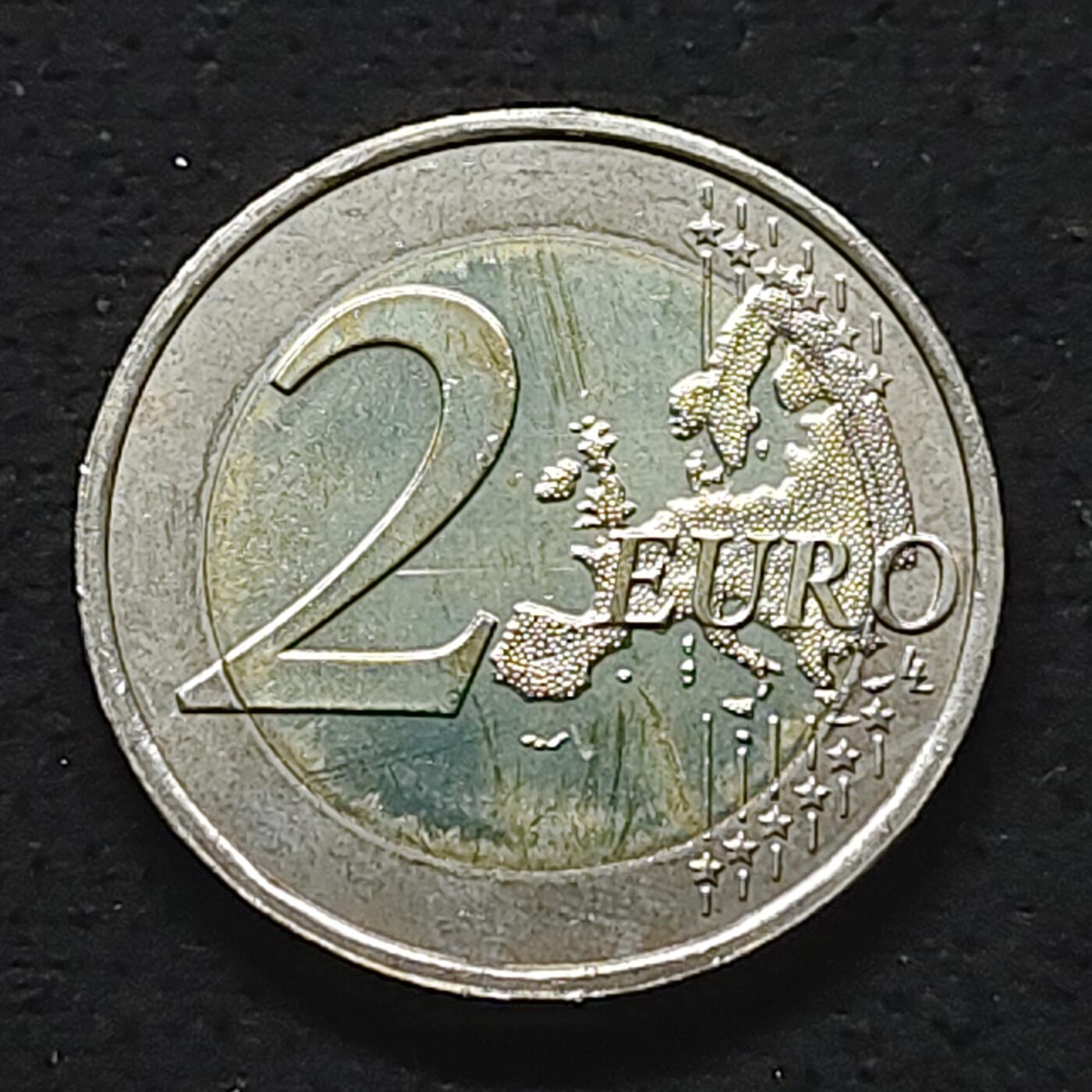 【全场包邮】纯粹捡漏拍490场（免费代拍第27场） 葡萄牙2014年2欧元四·二五革命40周年双色纪念币