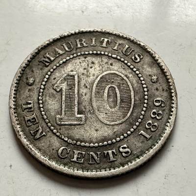 🌹外币初藏🌹🐯2026年第1场  每周二四六晚8️⃣点 接代拍 英属毛里求斯1889年10分银币