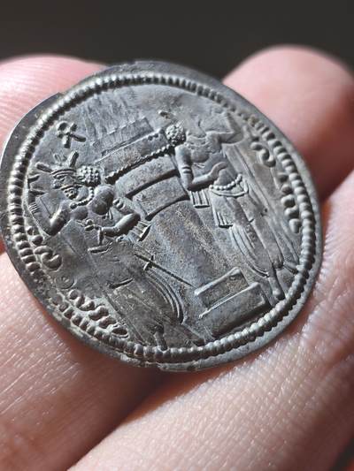 典藏极美品！波斯萨珊 - 沙普尔一世1德拉克马银币 公元240–272年，非常著名的君主，个人认为这个头像非常帅气了，有一种非凡的气势