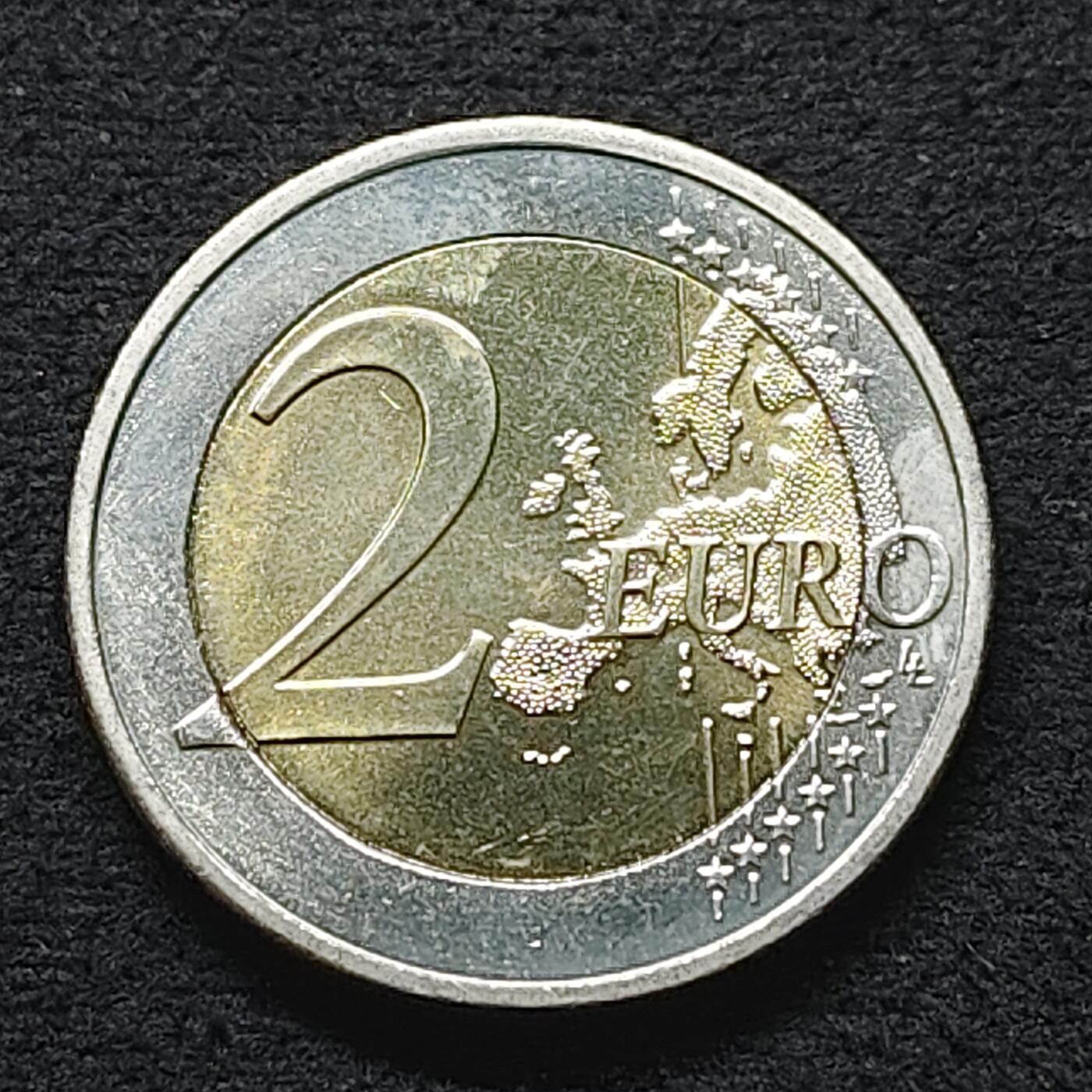 【全场包邮】纯粹捡漏拍490场（免费代拍第27场） 希腊2014年2欧元爱奥尼亚群岛与希腊统一150周年双色纪念币