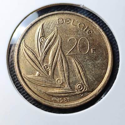 KK钱币收藏小铺 《套币 好品/批量散币专场》  2月预留时间 周末发货 -  1981比利时20法郎 好品