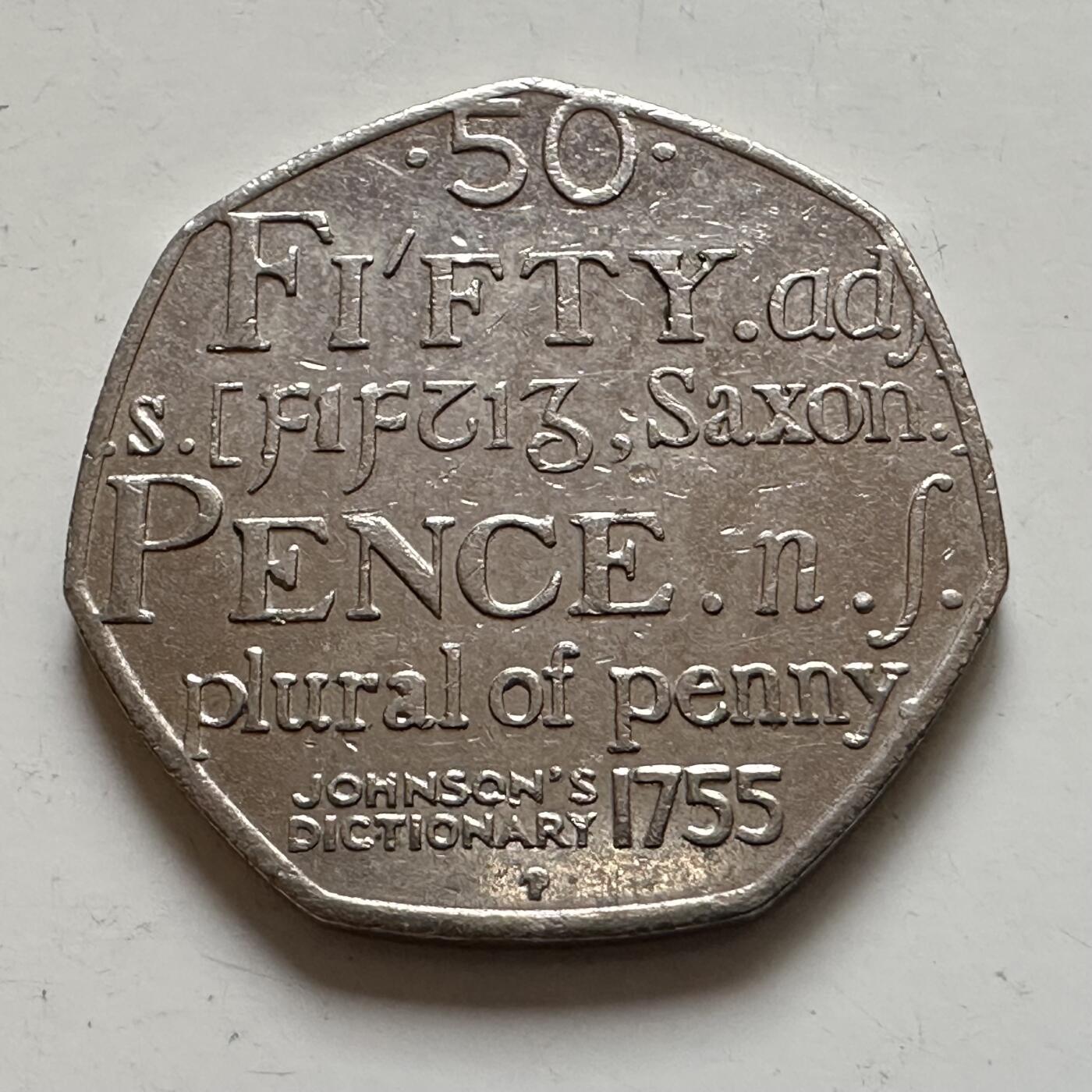 🌹外币初藏🌹🐯2026年第1场  每周二四六晚8️⃣点 接代拍 英国2005年50便士纪念币 c