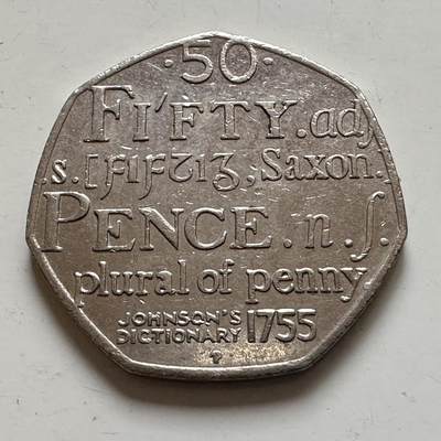 🌹外币初藏🌹🐯2026年第1场  每周二四六晚8️⃣点 接代拍 - 英国2005年50便士纪念币 c