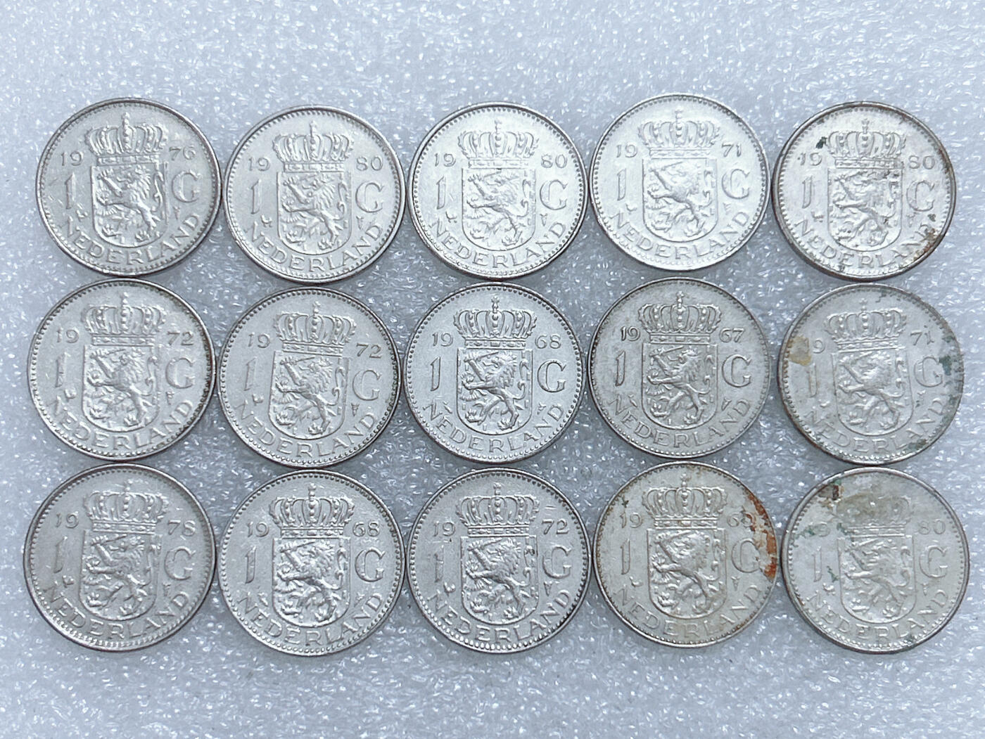 第一海外回流一元起拍收藏 散集专场  第285期 荷兰1盾硬币 15枚