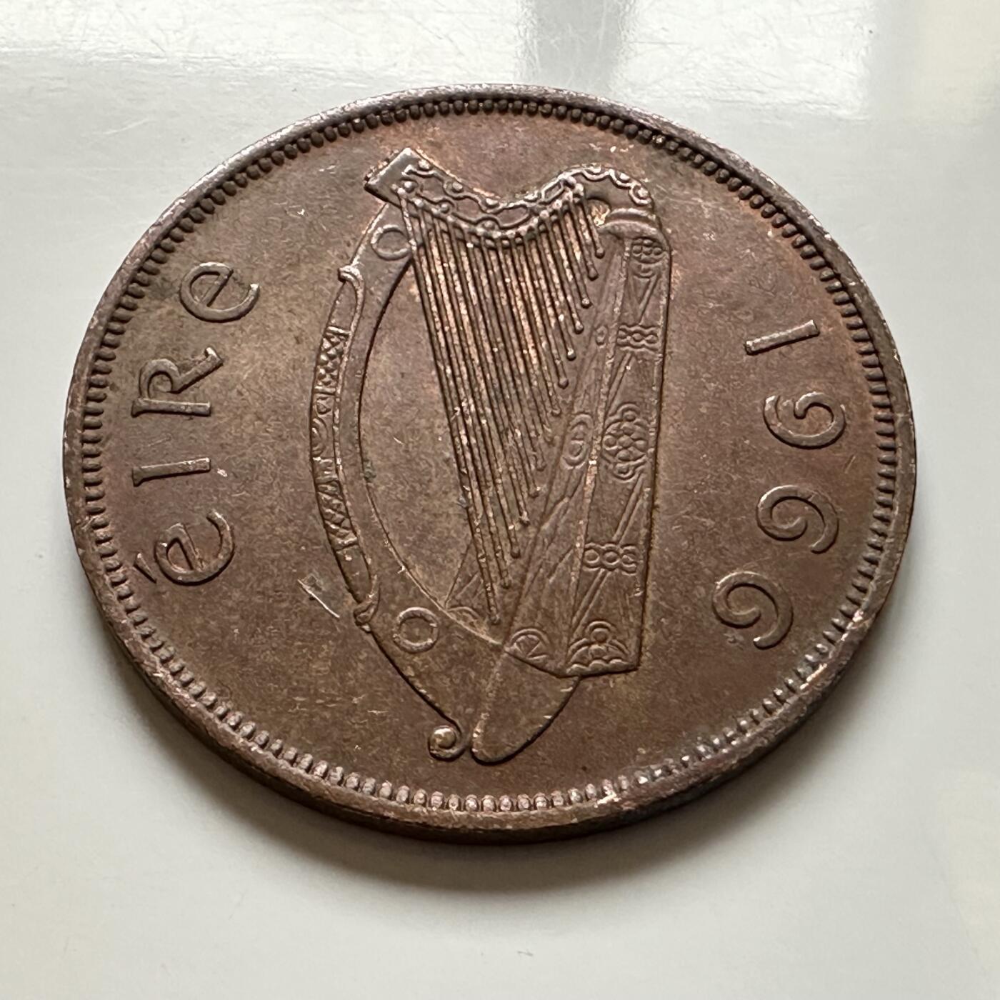 🌹外币初藏🌹🐯2026年第1场  每周二四六晚8️⃣点 接代拍 爱尔兰1966年一便士 a