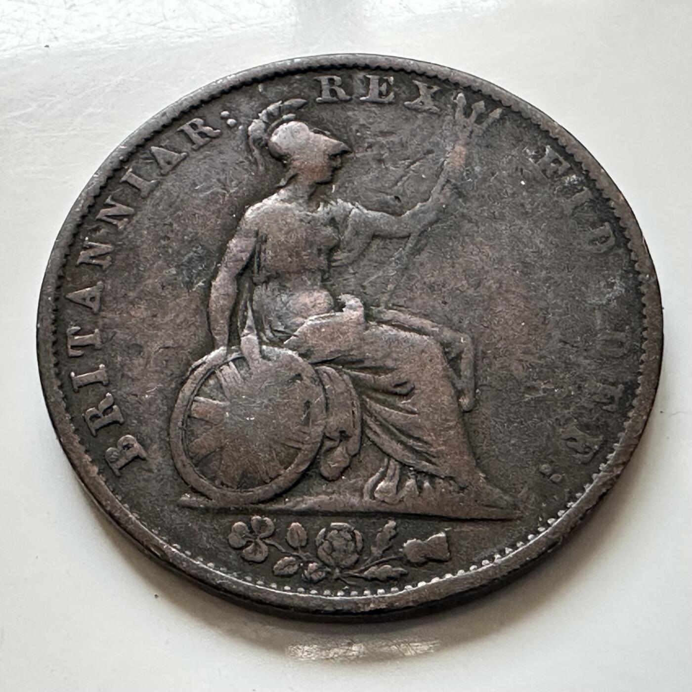 🌹外币初藏🌹🐯2026年第1场  每周二四六晚8️⃣点 接代拍 英国1834年威廉四世半便士