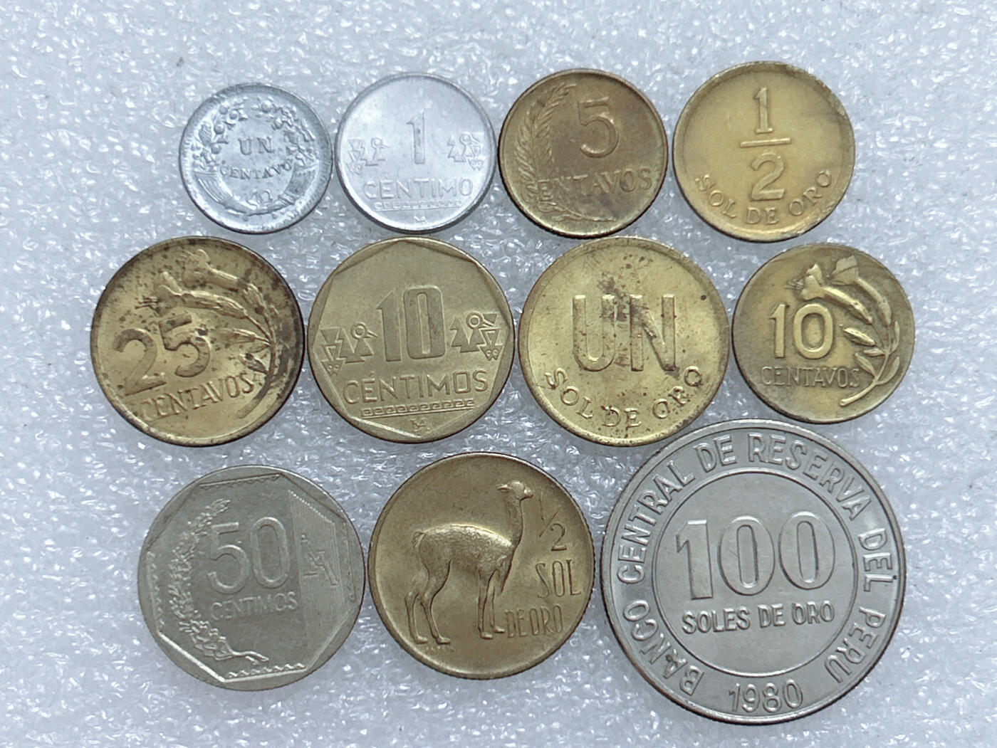 第一海外回流一元起拍收藏 散集专场  第285期 秘鲁不同面值硬币 11枚 原光带光品