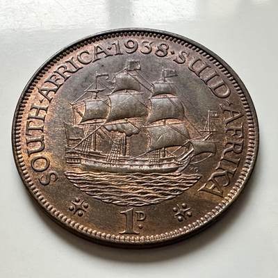 🌹外币初藏🌹🐯2026年第1场  每周二四六晚8️⃣点 接代拍 - 英属南非1938年一便士