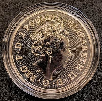 凡希社世界钱币微拍第三百十六期 - 2018英国双龙1盎司银币全品