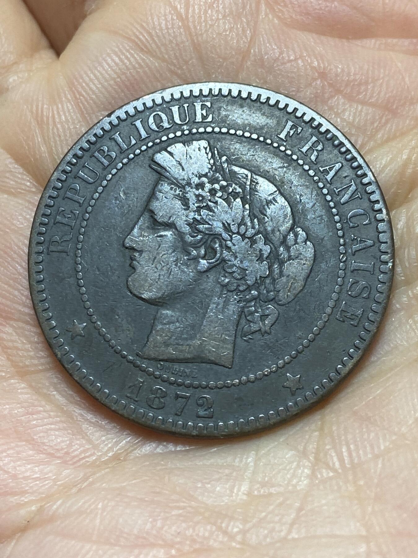 2026年第二场(总第一百七十一场）外国好品散币场(免佣金) 通货好品–法兰西第三共和国1872年10生丁(A标，巴黎造)