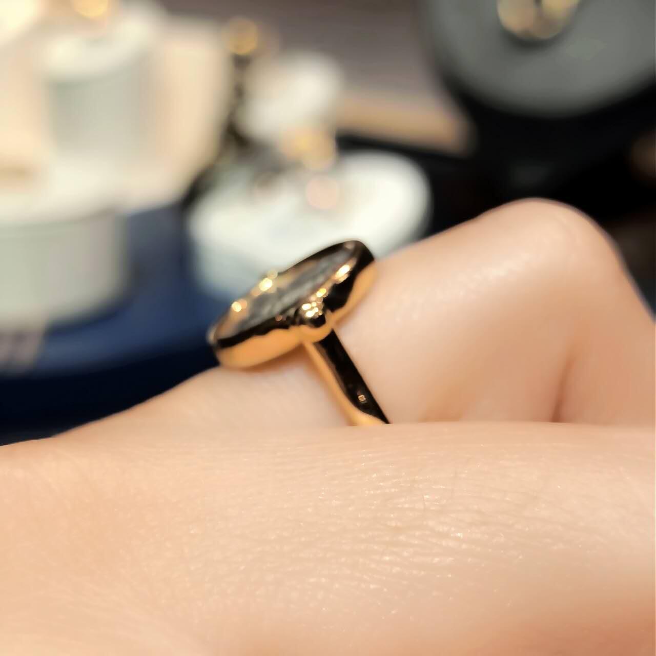 古希腊回首狮古币戒指