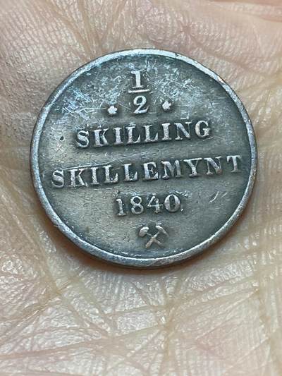 2026年第二场(总第一百七十一场）外国好品散币场(免佣金) - 挪威🇳🇴1840年1/2斯基林(卡尔十四世时期，仅发行3年)