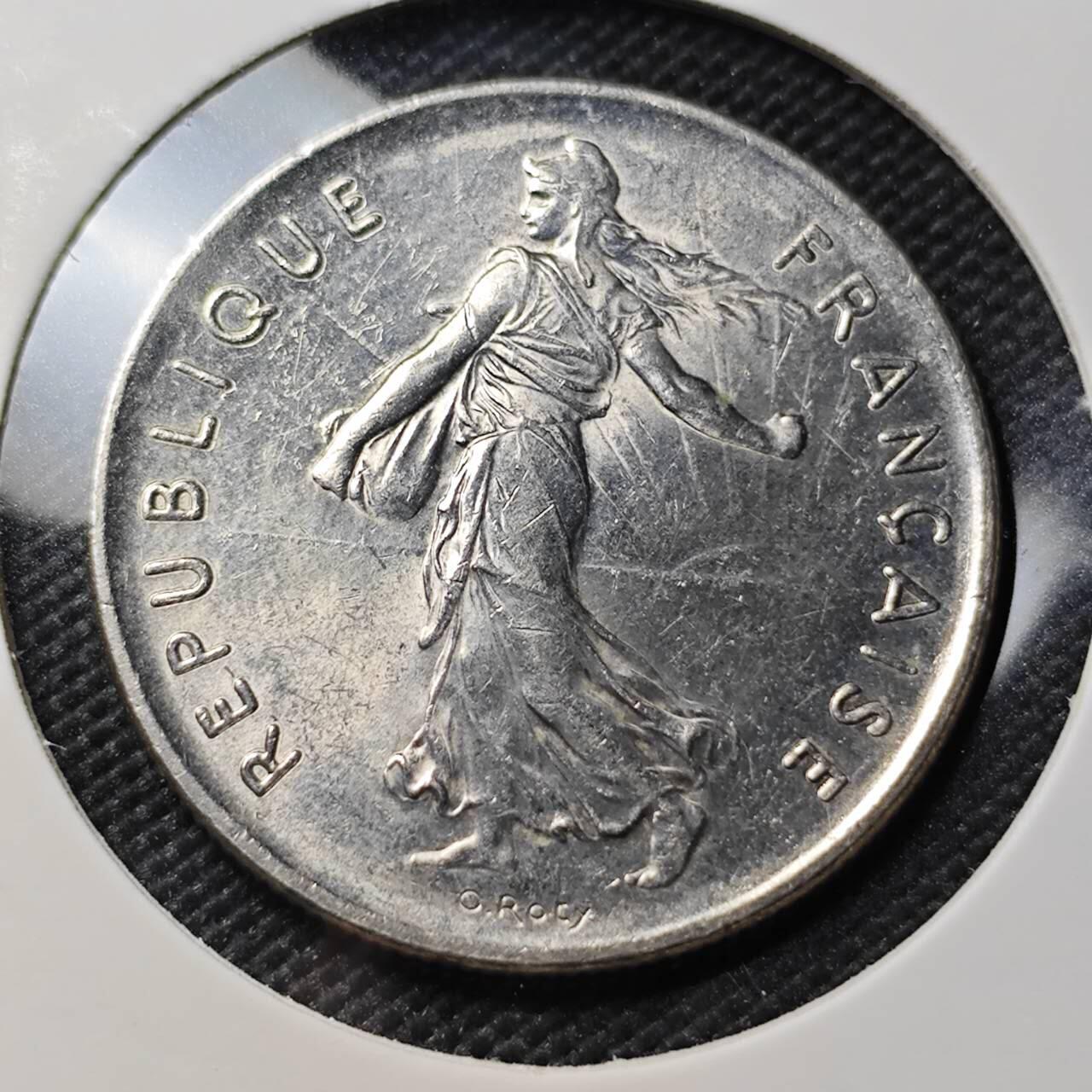 KK钱币收藏小铺 《套币 好品/批量散币专场》  2月预留时间 周末发货  1992法国5法郎 播种女神 好品