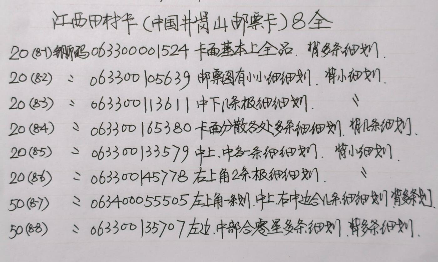 公藏第60期裸卡拍卖