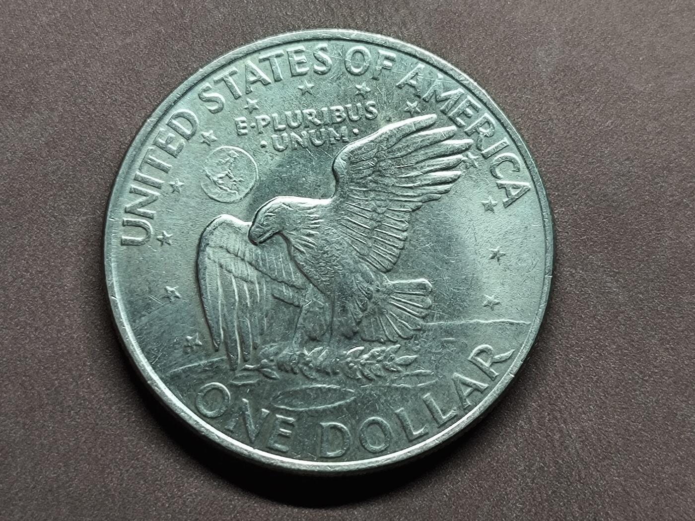 【日月同辉 第1场】元旦首场 无买家佣金 世界钱币 银币 1971年艾森豪威尔1元