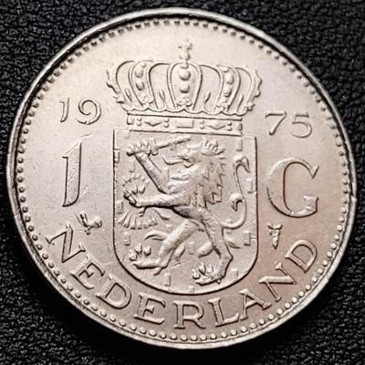 泉币菌-第157场-跨年欢乐场（特修改截拍时间为23:30分） - 美品 朱丽安娜 荷兰1盾镍币 1975年 6.5g 25mm 