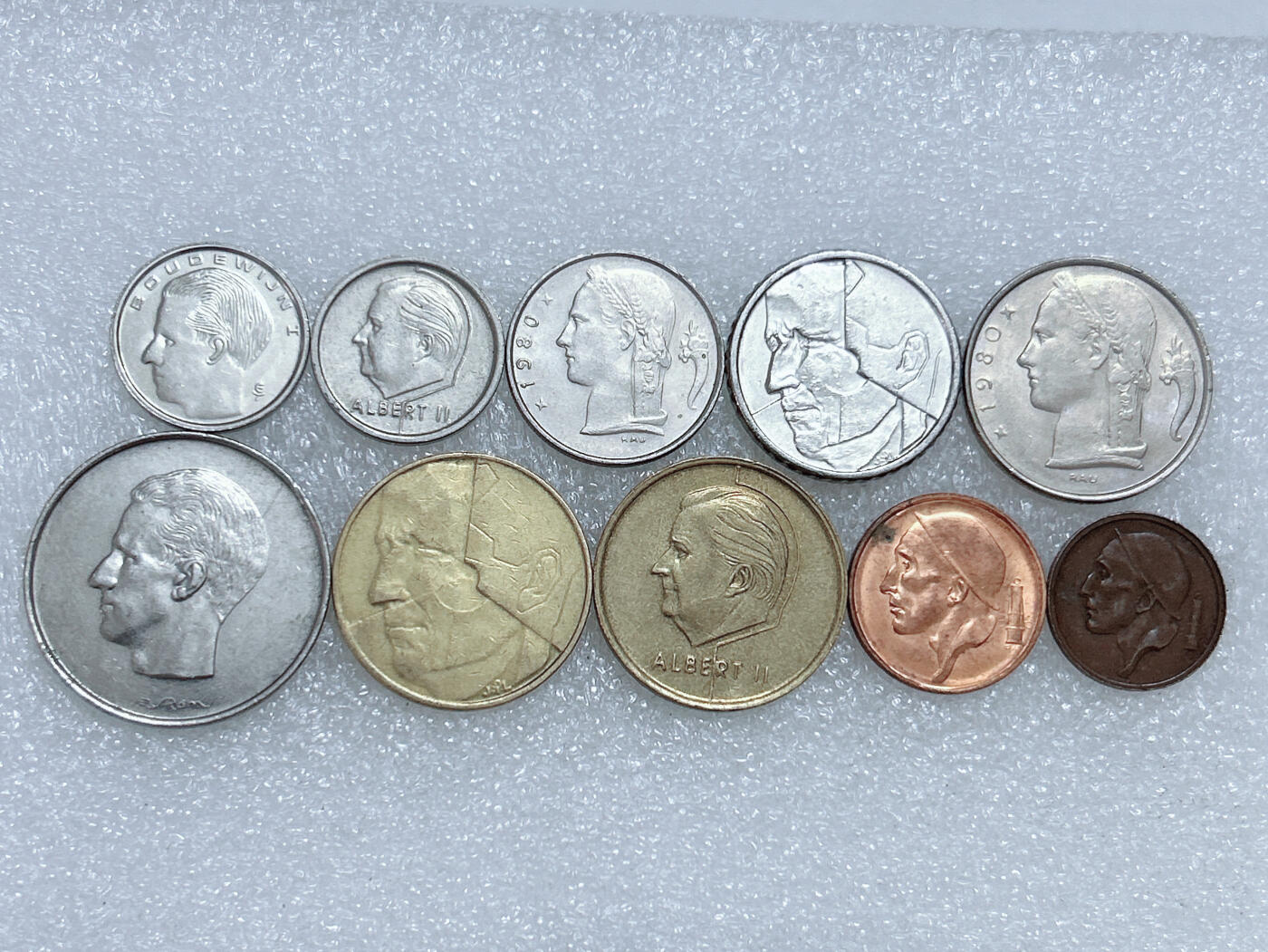 第一海外回流一元起拍收藏 散集专场  第285期 比利时硬币 10枚 无重复