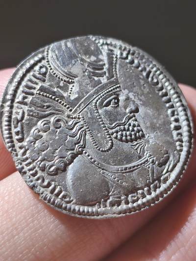 典藏极美品！波斯萨珊 - 沙普尔一世1德拉克马银币 公元240–272年，非常著名的君主，个人认为这个头像非常帅气了，有一种非凡的气势