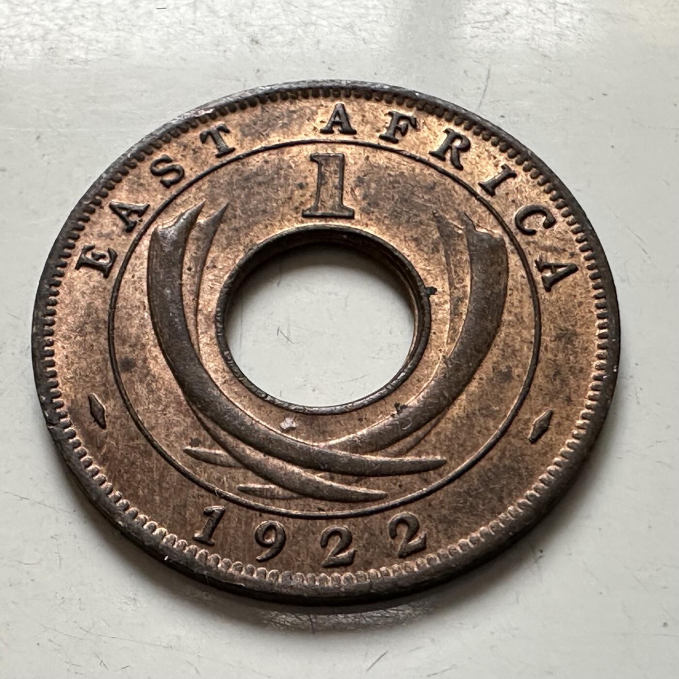 🌹外币初藏🌹🐯2026年第1场  每周二四六晚8️⃣点 接代拍 英属东非1922年一分