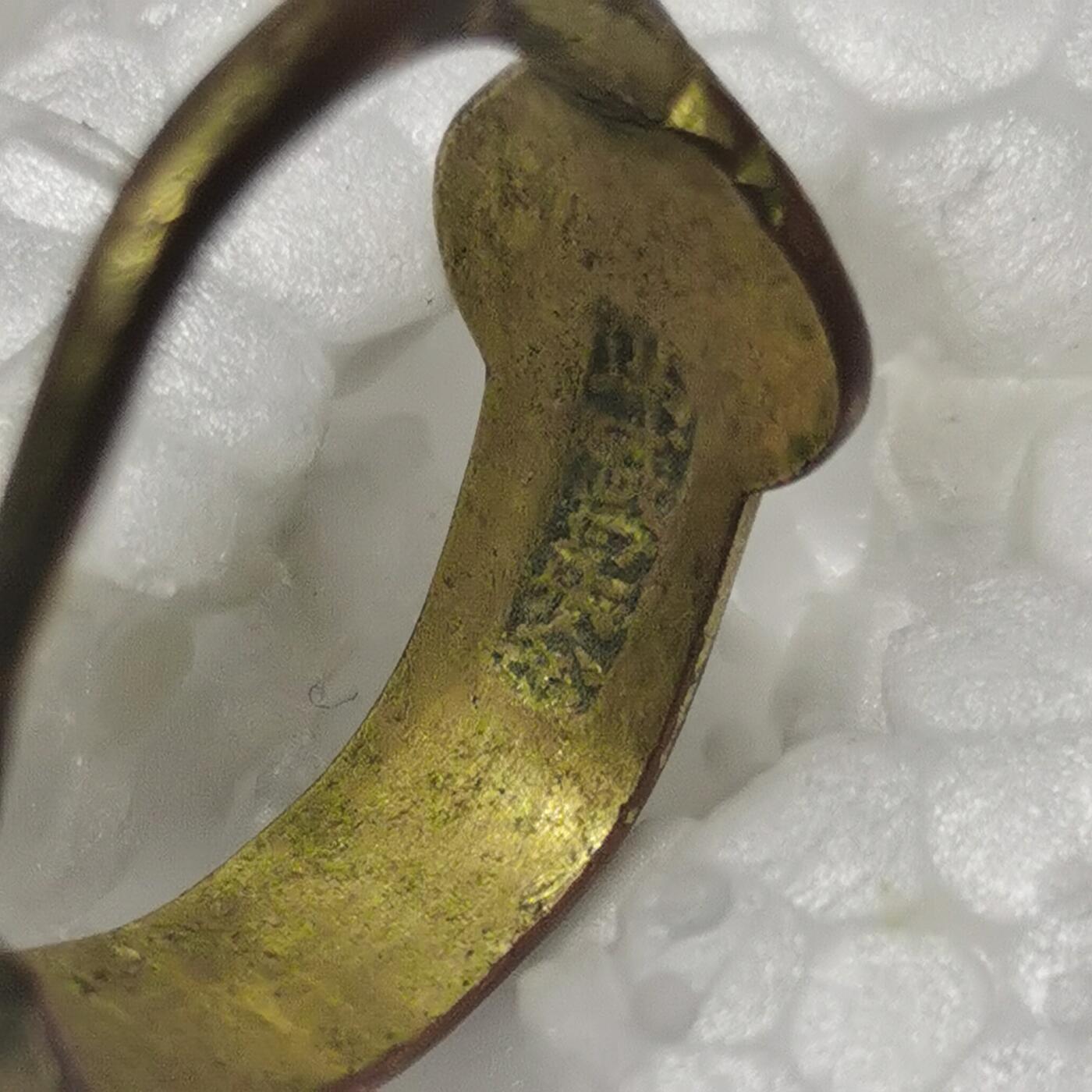 杂件专场92期 清末民国时期鎏金耳环一对，带款