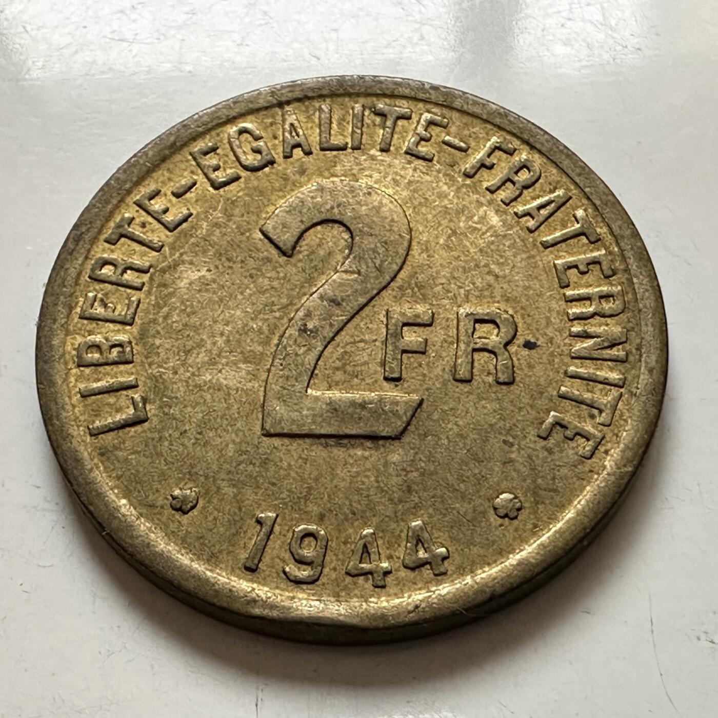 🌹外币初藏🌹🐯2026年第1场  每周二四六晚8️⃣点 接代拍 法国1944年盟军占领时期2法郎