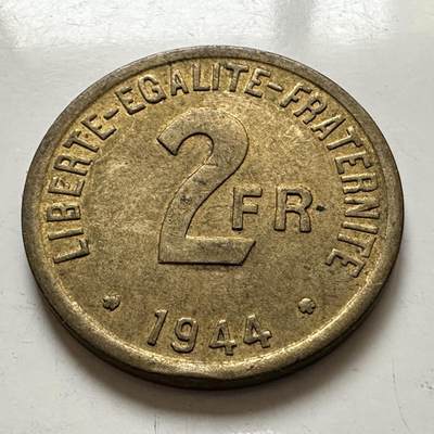 🌹外币初藏🌹🐯2026年第1场  每周二四六晚8️⃣点 接代拍 - 法国1944年盟军占领时期2法郎