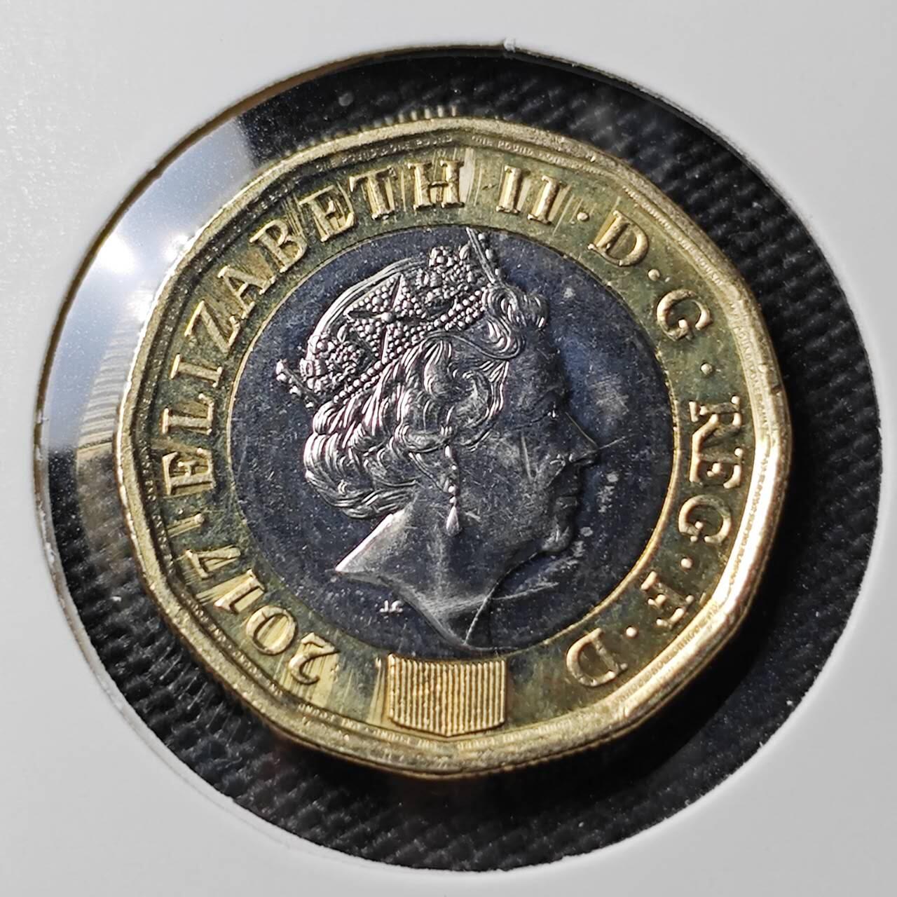 KK钱币收藏小铺 《套币 好品/批量散币专场》  2月预留时间 周末发货  2017英国1镑 好品